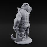 Barrel Chugging Ogre Pirate Miniature for Dungeons and Dragons, Pathfinder or other TTRPGs