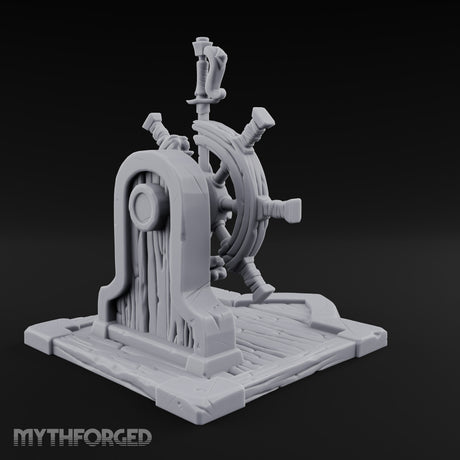 Helmsman Long Gone, Wheel Still Gripped Pirate Ship Wheel Terrain