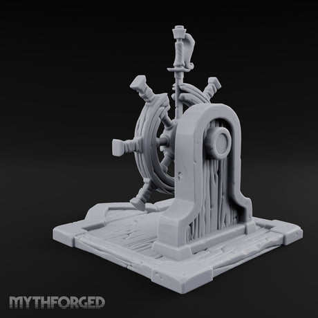 Helmsman Long Gone, Wheel Still Gripped Pirate Ship Wheel Terrain