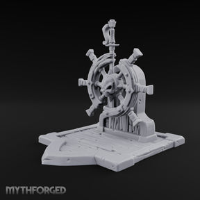 Helmsman Long Gone, Wheel Still Gripped Pirate Ship Wheel Terrain