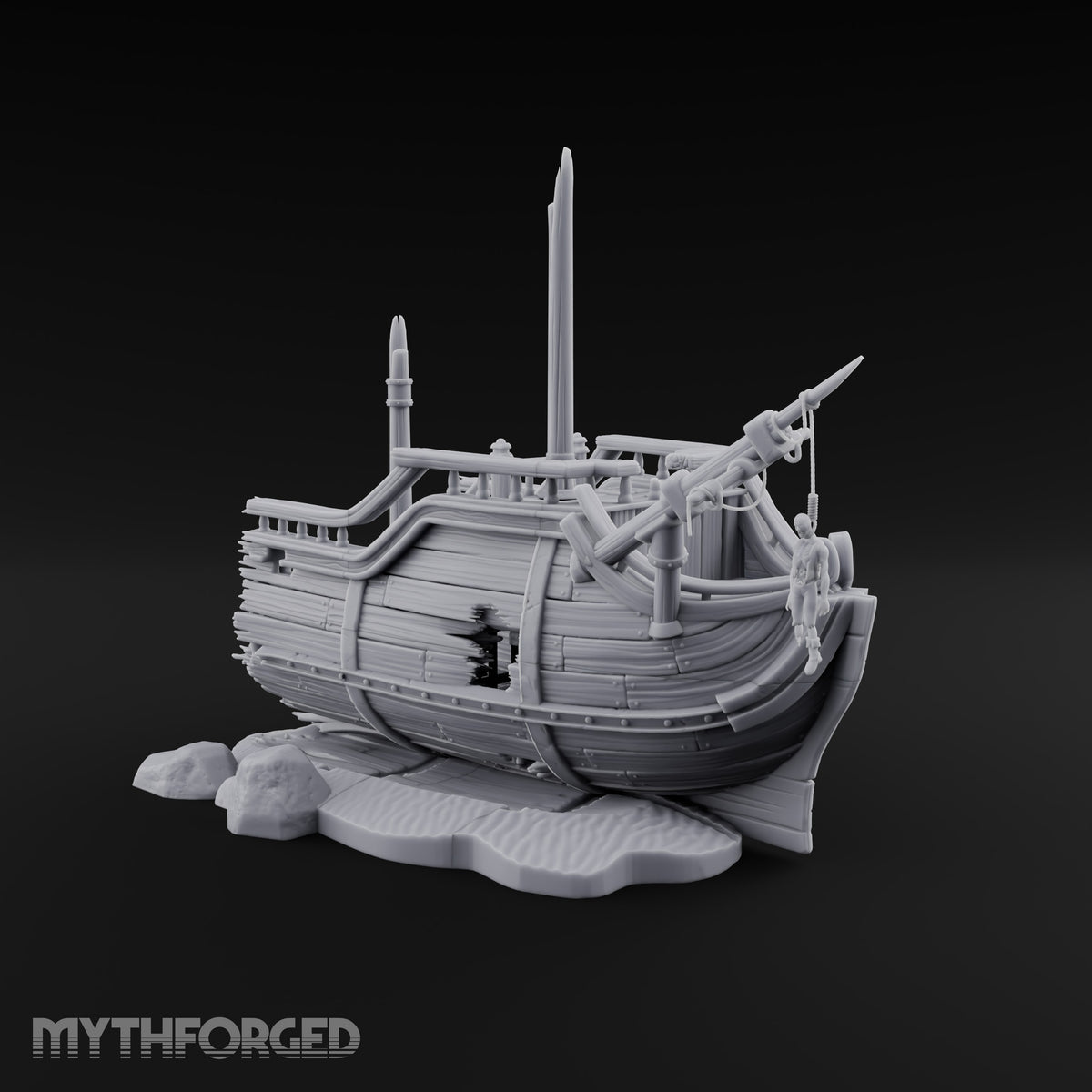 Beached Past Any Rescue Wrecked Pirate Ship Terrain