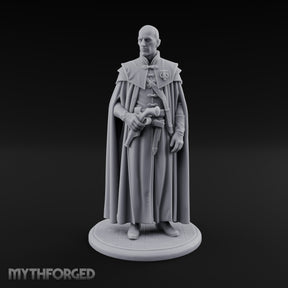 Pistol Clutching Human Inquisitor Miniature for Dungeons and Dragons, Pathfinder or other TTRPGs