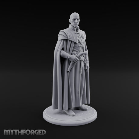 Pistol Clutching Human Inquisitor Miniature for Dungeons and Dragons, Pathfinder or other TTRPGs