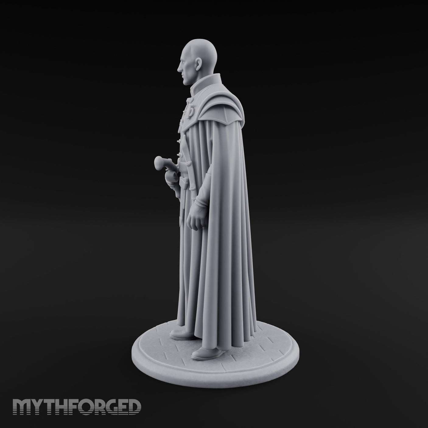 Pistol Clutching Human Inquisitor Miniature for Dungeons and Dragons, Pathfinder or other TTRPGs