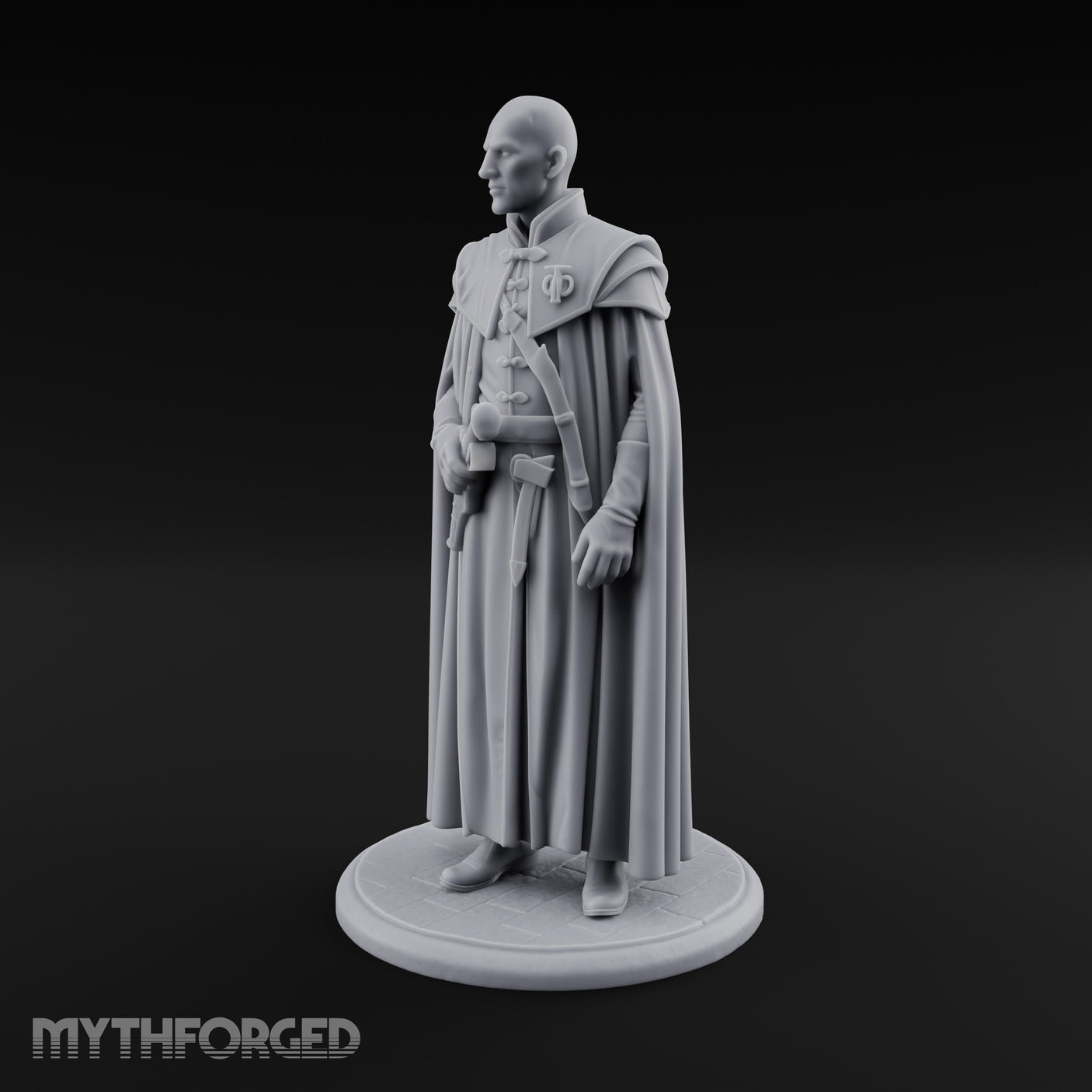 Pistol Clutching Human Inquisitor Miniature for Dungeons and Dragons, Pathfinder or other TTRPGs