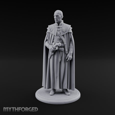 Pistol Clutching Human Inquisitor Miniature for Dungeons and Dragons, Pathfinder or other TTRPGs