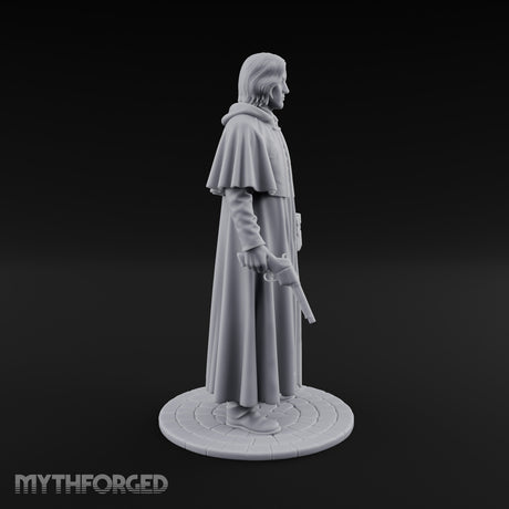 Pistol Clutching Human Wanderer Miniature for Dungeons and Dragons, Pathfinder or other TTRPGs