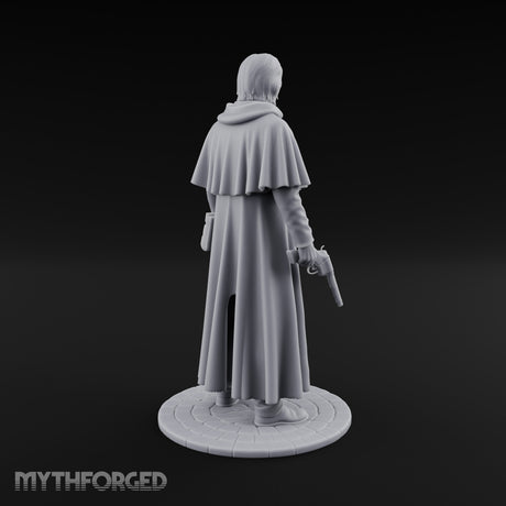 Pistol Clutching Human Wanderer Miniature for Dungeons and Dragons, Pathfinder or other TTRPGs