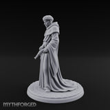 Pistol Concealing Human Friar Miniature for Dungeons and Dragons, Pathfinder or other TTRPGs