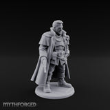 Pistol Dangling Coat Sweeping Human Gunslinger Miniature for Dungeons and Dragons, Pathfinder or other TTRPGs