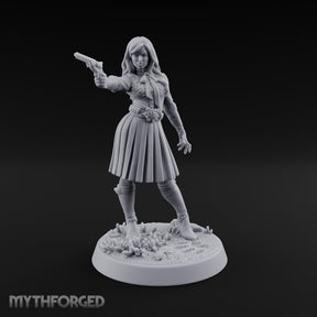 Pistol Drawn Human Monster Hunter Miniature for Dungeons and Dragons, Pathfinder or other TTRPGs