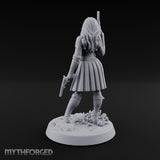 Pistol Drawn Human Monster Hunter Miniature for Dungeons and Dragons, Pathfinder or other TTRPGs