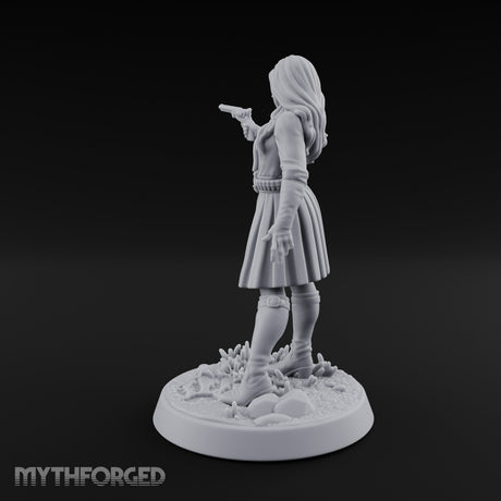 Pistol Drawn Human Monster Hunter Miniature for Dungeons and Dragons, Pathfinder or other TTRPGs