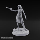 Pistol Drawn Human Monster Hunter Miniature for Dungeons and Dragons, Pathfinder or other TTRPGs