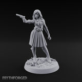 Pistol Drawn Human Monster Hunter Miniature for Dungeons and Dragons, Pathfinder or other TTRPGs
