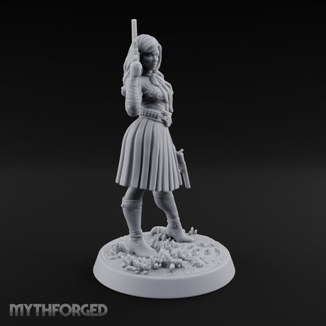 Pistol Drawn Human Monster Hunter Miniature for Dungeons and Dragons, Pathfinder or other TTRPGs