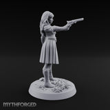 Pistol Drawn Human Monster Hunter Miniature for Dungeons and Dragons, Pathfinder or other TTRPGs