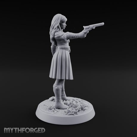 Pistol Drawn Human Monster Hunter Miniature for Dungeons and Dragons, Pathfinder or other TTRPGs