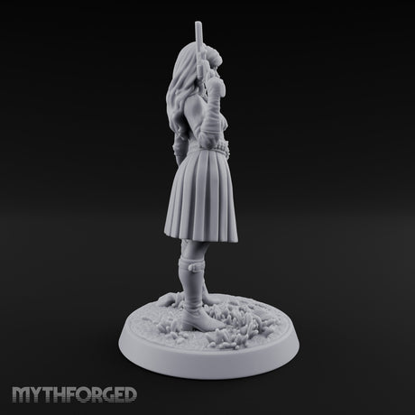 Pistol Drawn Human Monster Hunter Miniature for Dungeons and Dragons, Pathfinder or other TTRPGs