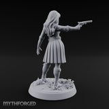 Pistol Drawn Human Monster Hunter Miniature for Dungeons and Dragons, Pathfinder or other TTRPGs