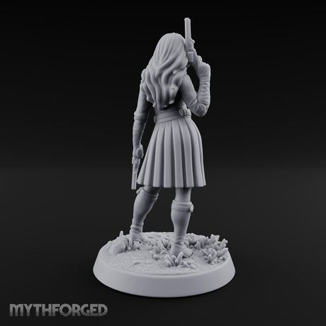 Pistol Drawn Human Monster Hunter Miniature for Dungeons and Dragons, Pathfinder or other TTRPGs