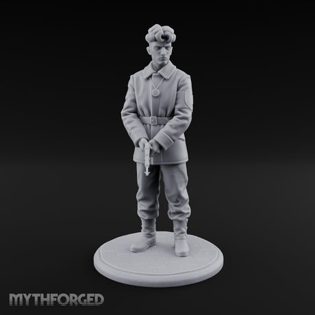 Pistol Gripping Human Fanatic Miniature for Dungeons and Dragons, Pathfinder or other TTRPGs