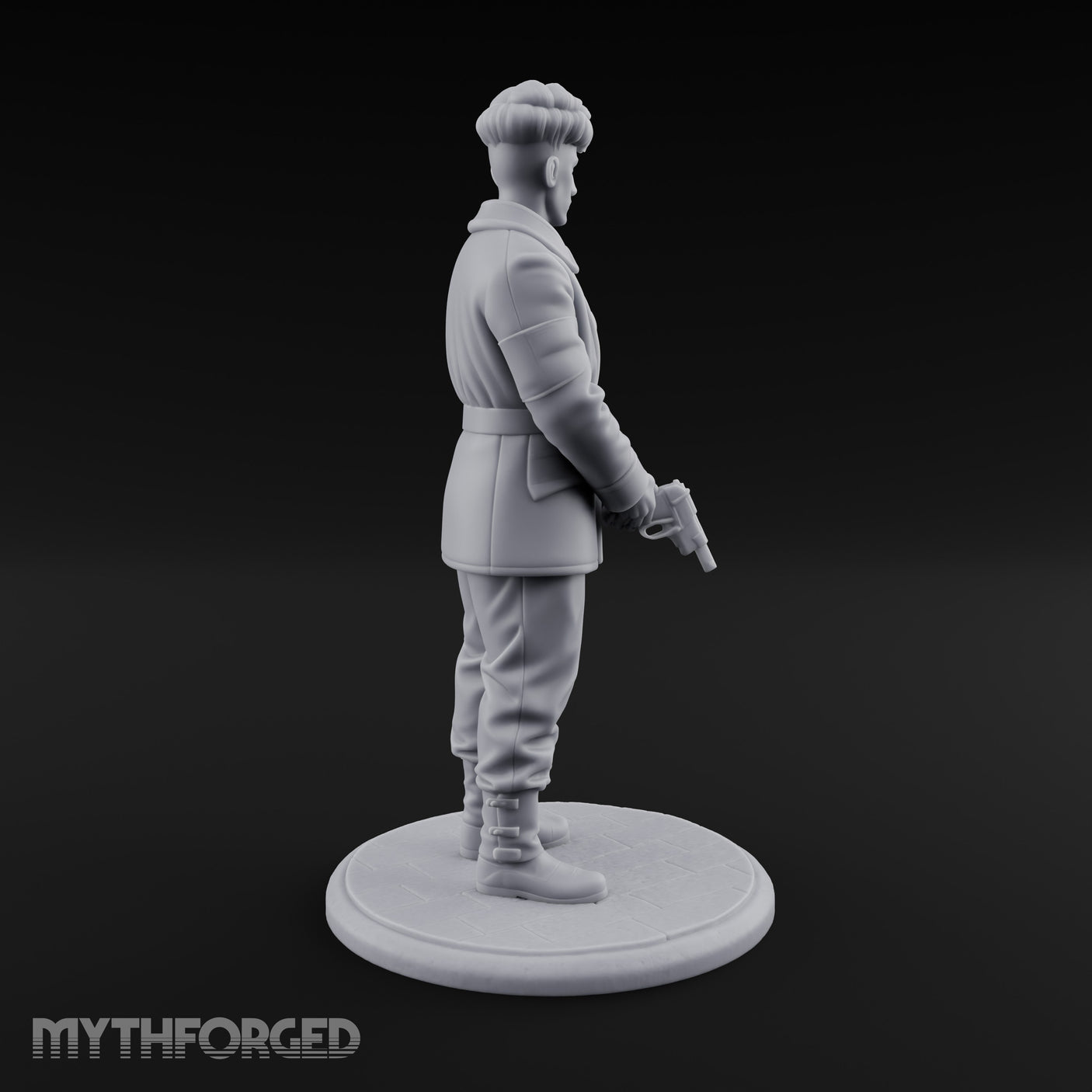 Pistol Gripping Human Fanatic Miniature for Dungeons and Dragons, Pathfinder or other TTRPGs