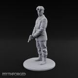 Pistol Gripping Human Fanatic Miniature for Dungeons and Dragons, Pathfinder or other TTRPGs