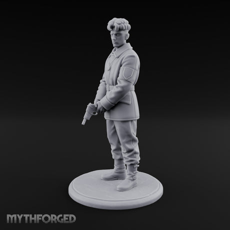 Pistol Gripping Human Fanatic Miniature for Dungeons and Dragons, Pathfinder or other TTRPGs