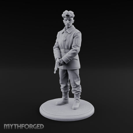Pistol Gripping Human Fanatic Miniature for Dungeons and Dragons, Pathfinder or other TTRPGs