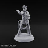 Pistol Levelled Human Captain Miniature for Dungeons and Dragons, Pathfinder or other TTRPGs