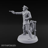 Pistol Levelled Human Captain Miniature for Dungeons and Dragons, Pathfinder or other TTRPGs