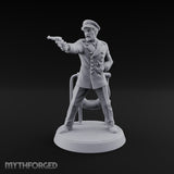 Pistol Levelled Human Captain Miniature for Dungeons and Dragons, Pathfinder or other TTRPGs