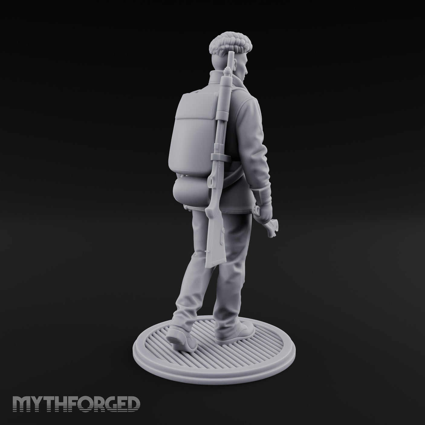 Pistol Palming Human Resistance Fighter Miniature for Dungeons and Dragons, Pathfinder or other TTRPGs