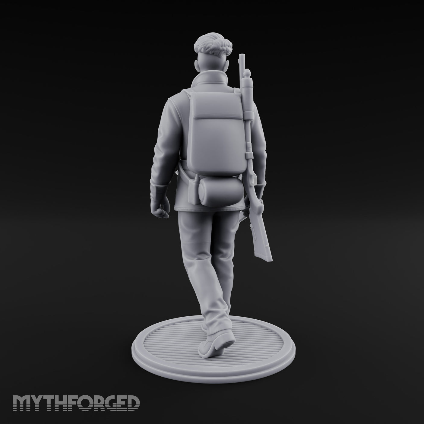 Pistol Palming Human Resistance Fighter Miniature for Dungeons and Dragons, Pathfinder or other TTRPGs