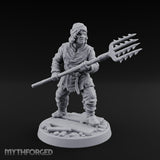 Pitchfork Levelling Guard Miniature for Dungeons and Dragons, Pathfinder or other TTRPGs