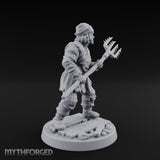 Pitchfork Levelling Guard Miniature for Dungeons and Dragons, Pathfinder or other TTRPGs