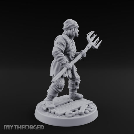 Pitchfork Levelling Guard Miniature for Dungeons and Dragons, Pathfinder or other TTRPGs