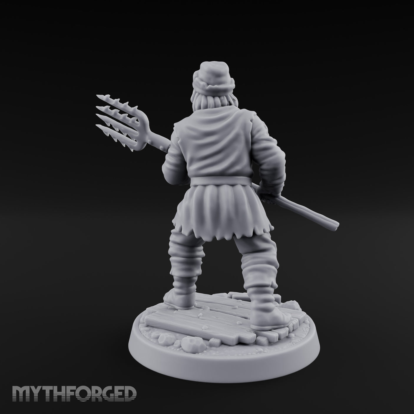 Pitchfork Levelling Guard Miniature for Dungeons and Dragons, Pathfinder or other TTRPGs