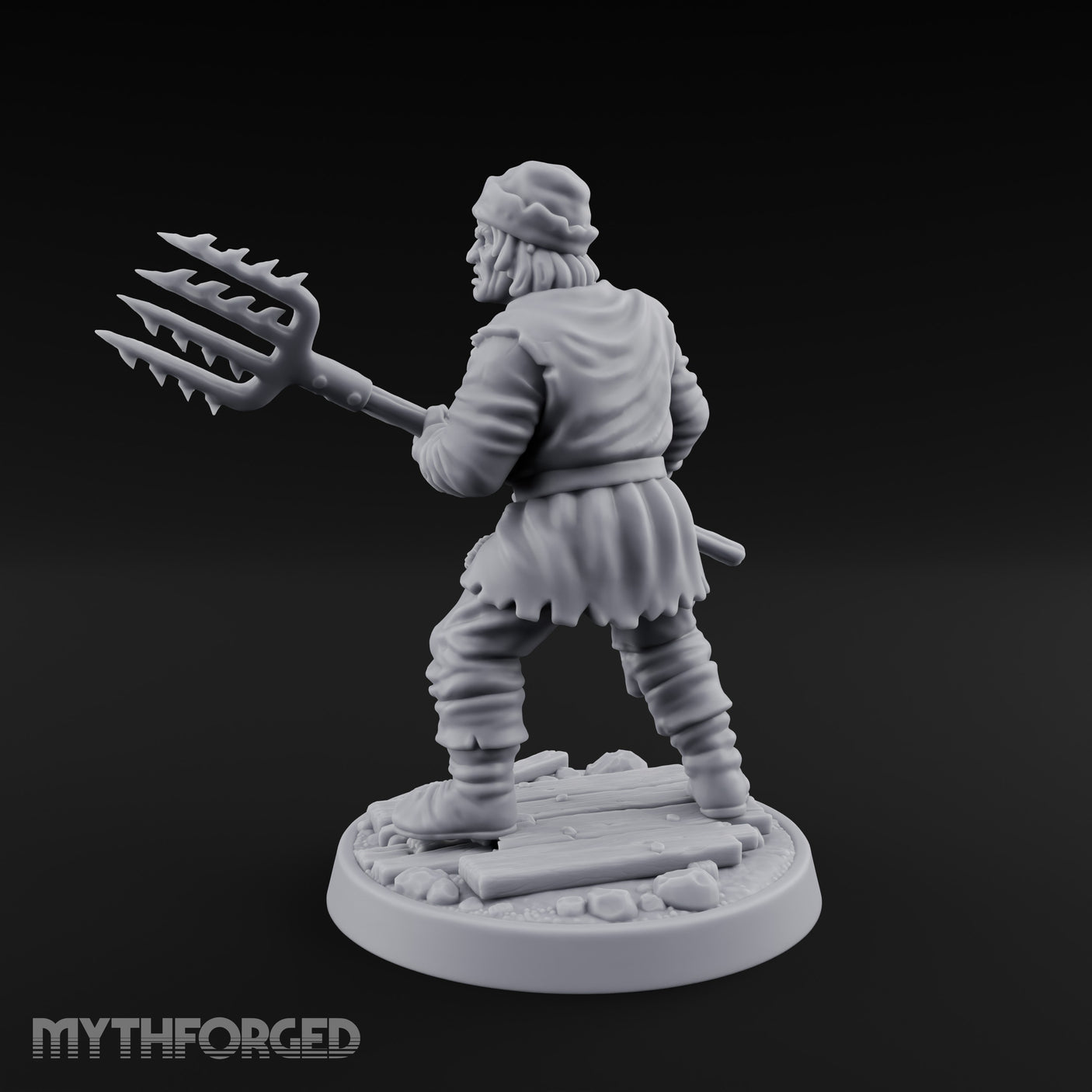 Pitchfork Levelling Guard Miniature for Dungeons and Dragons, Pathfinder or other TTRPGs
