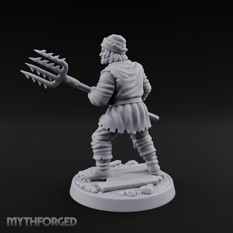 Pitchfork Levelling Guard Miniature for Dungeons and Dragons, Pathfinder or other TTRPGs