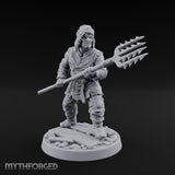 Pitchfork Levelling Guard Miniature for Dungeons and Dragons, Pathfinder or other TTRPGs
