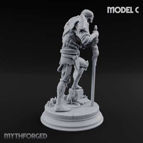 Magic Unfurling Risen Skeleton C Miniature for Dungeons and Dragons, Pathfinder or other TTRPGs