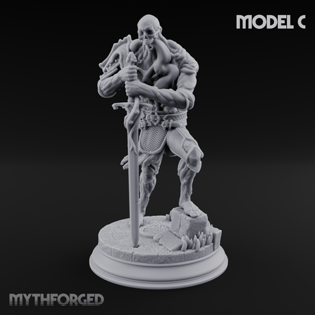 Magic Unfurling Risen Skeleton C Miniature for Dungeons and Dragons, Pathfinder or other TTRPGs