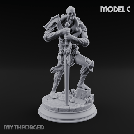 Magic Unfurling Risen Skeleton C Miniature for Dungeons and Dragons, Pathfinder or other TTRPGs