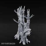 Plank-Bridged Rope-Lashed Dead Tree Bench Set Miniature for Dungeons and Dragons, Pathfinder or other TTRPGs