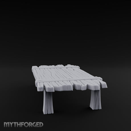 Plank-Lashed Rope-Bound Rustic Rectangular Table Miniature for Dungeons and Dragons, Pathfinder or other TTRPGs