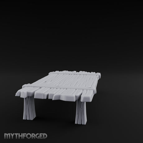 Plank-Lashed Rope-Bound Rustic Rectangular Table Miniature for Dungeons and Dragons, Pathfinder or other TTRPGs