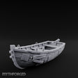 Plank-Patched Rope-Lashed River Ferry Skiff Miniature for Dungeons and Dragons, Pathfinder or other TTRPGs