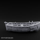 Plank-Patched Rope-Lashed River Ferry Skiff Miniature for Dungeons and Dragons, Pathfinder or other TTRPGs